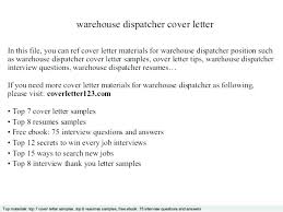 Dispatcher Resume Sample Sample Dispatcher Resume Warehouse