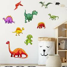 2 Sheets Cute Dinosaur Wall Stickers