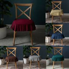 Shop for dining room chair cushions at bed bath & beyond. Thicken Skirt Dining Room Chair Seat Cushion Removable Upholstered Elastic Ebay