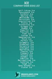 1581 catchy ice company name ideas list