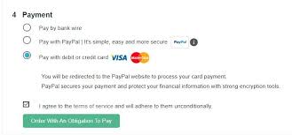 paypal credit card payment option not