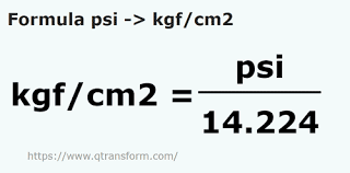 psi a kilogramos fuerza pro centimetro