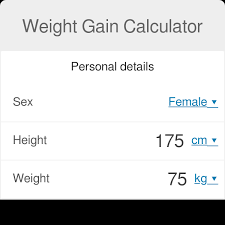 weight gain calculator calorie intake