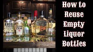 ways to repurpose empty liquor bottles