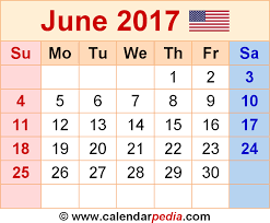 June 2017 Calendars For Word Excel Pdf Premieredance