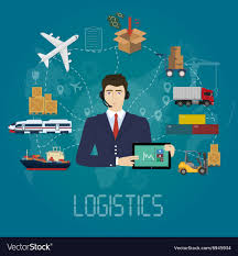 Logistics manager agent concept delivery Vector Image