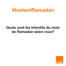 Orange - #RamadanavecOrange : La 1ère personne à lister le maximum de  choses interdites pendant le Ramadan remporte un Grand panier Ramadan. 5  clés de 8 Go pour les 5 autres bonnes