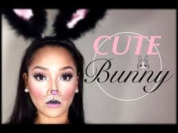 cute simple bunny makeup halloween