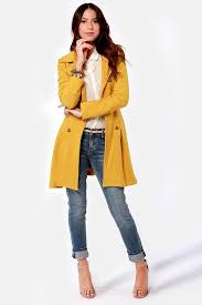 Day By Dainty Mustard Yellow Coat