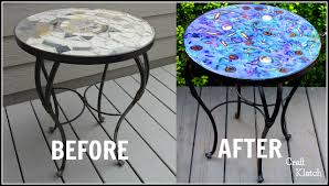 Glam Resin Table Makeover Garbage To