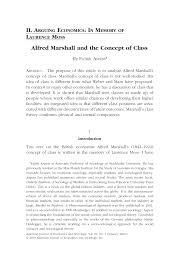 alfred marshall and the concept of cl