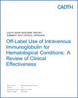 Off Label Use Of Intravenous Immunoglobulin For
