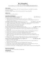 Notes * scanned from the references in r.j. History Teacher Resume