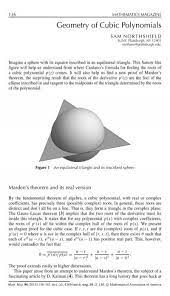 Geometry Of Cubic Polynomials
