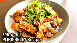 how to cook y chili pork belly