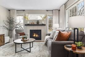 Living Rooms Arranged Around A Fireplace