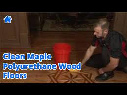 to clean maple polyurethane wood floors