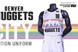 The official nuggets pro shop at nba store has all the authentic nuggets jerseys, hats, tees, apparel and more at the nba store. Must See The Denver Nuggets Have Brought Back The Rainbow Skyline Jersey Denver Stiffs