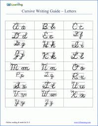 free cursive writing worksheets