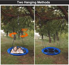 A wide variety of trees. Sports Outdoor Play Blue Redcamp 43 Saucer Tree Swings For Kids And Adults Heavy Duty Extra Large Round Swing For Outside Outdoor Playground Backyard Toys Games Avmc Edu In