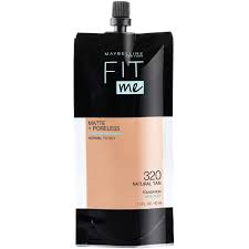 maybelline new york fit me matte poreless liquid foundation pouch format 320 natural tan 1 3 ounce