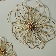 Stella Gold Wire Flower Wall Mirror