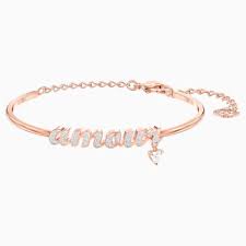 Into The Sky Bangle White Rose Gold Tone Plated