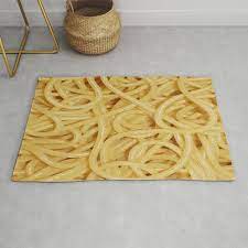 novelty spaghetti pasta noodles rug by