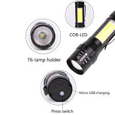 9000lm t6 cob 4 mode usb