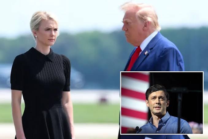 White House officials slam 'Jon Jerkoff' Ossoff after Dem senator's dig at Trump's 'travel with Natalie' Harp