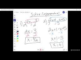 Solve Exponential Equations By