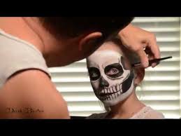 halloween skull kids makeup easy by