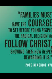 Pope Benedict XVI quote on family #followChrist | Marriage ... via Relatably.com