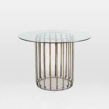 Glass Metal Tulip Bistro Table