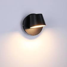 Rotatable Plug In Cord Wall Lamp Black
