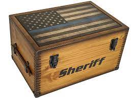 sheriff thin blue line keepsake box