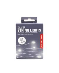 Kikkerland Silver String Lights 20 Led