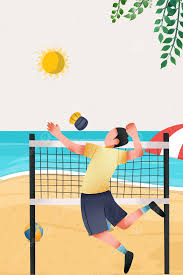 volleyball game poster background