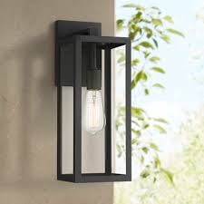 Modern Outdoor Wall Light Fixture Black