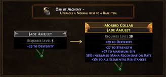 orb of alchemy recipe poe vendor