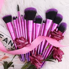 makeup brush set 15 piece rose makeup