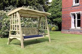 Highgate Wooden Garden Swing Seat 3