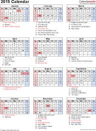 2015 Calendar Excel Download 16 Free Printable Templates