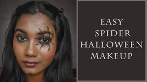 easy spider halloween makeup you