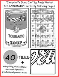 This paper focuses on such works as scull and campbell's soup cans, created by basquiat and warhol respectively.campbell's soup cans is a collection of cans that depict the various soup flavors offered by a food producing company of that time.scull is a magnificent piece of art that depicts an incomplete. Warhol Soup Cans Worksheets Teaching Resources Tpt