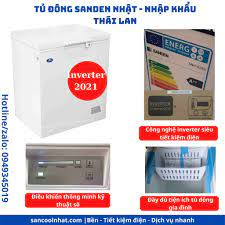 Tủ đông mini 1 cánh 1 ngăn nằm Sanden Intercool 100 lít SNH0105 (Version  2021, inverter) - Bền, tiết kiệm điện, máy chạy êm | Tủ đông, Tủ mát Nhật