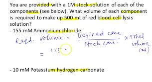 500 ml of red blood cell lysis solution