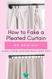 how to fake a pleated curtain with no