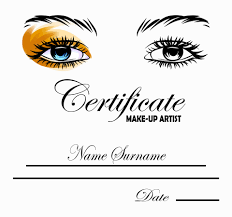artist certificate template beauty