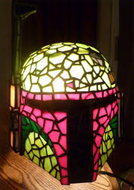 Boba Fett Stained Glass Lamp Hunts Down